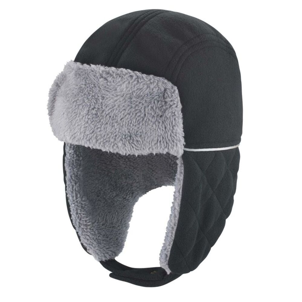 Result Winter Essentials Unisex Adult Trapper Hat / Black/Gray